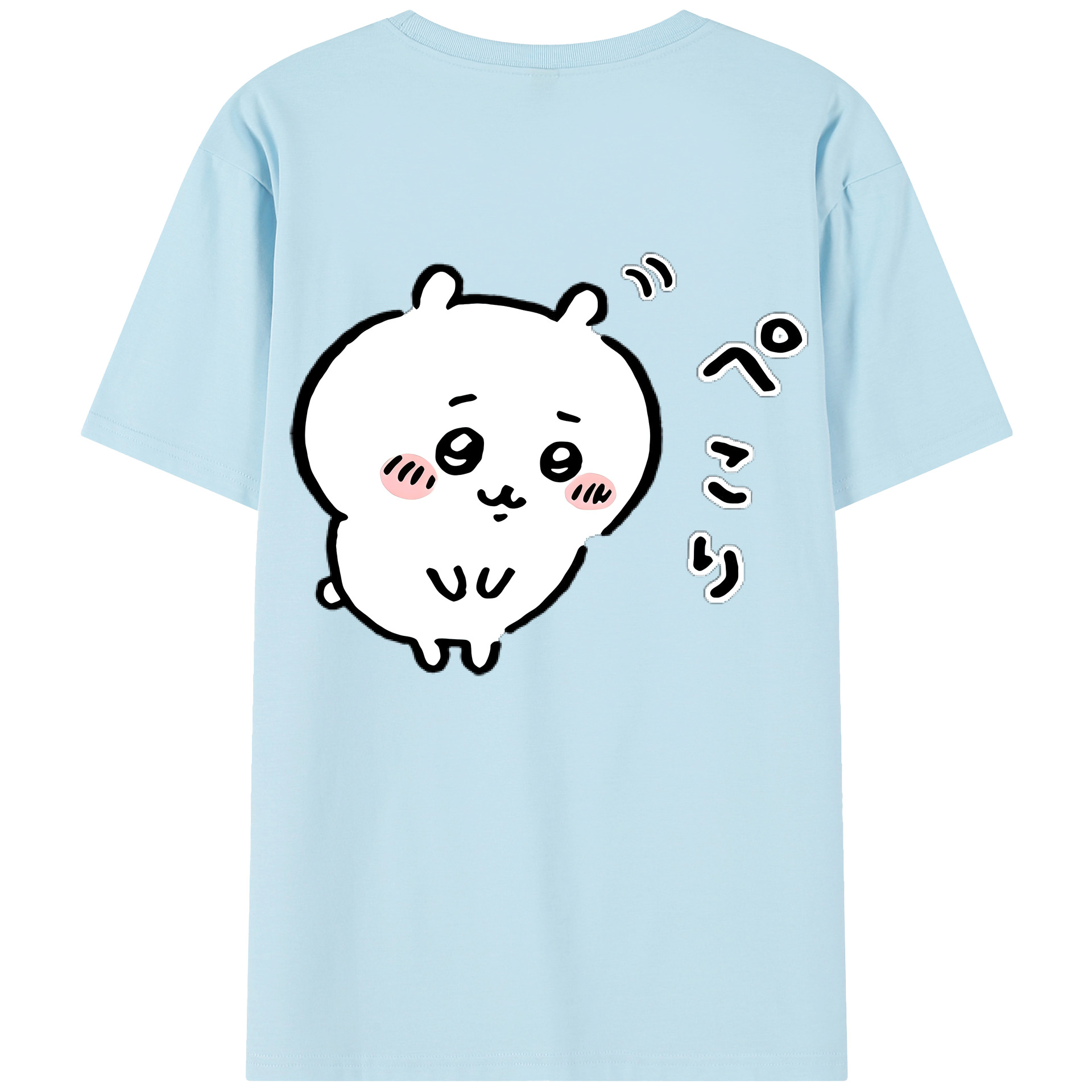 （画像用） ちいかわ ちいかわ Chii-kawa chiikawa 綿100％半袖Tシャツ（背面プリント）